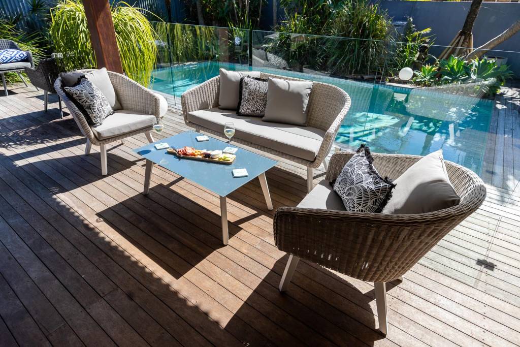 Lagoon Sofa set with Glass Coffee table 1 Lagoon Wicker Sofa Set