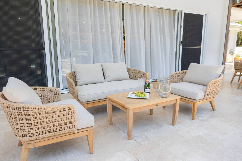 Sense Sofa set 1 Sense Teak and Wicker Outdoor Sofa Set
