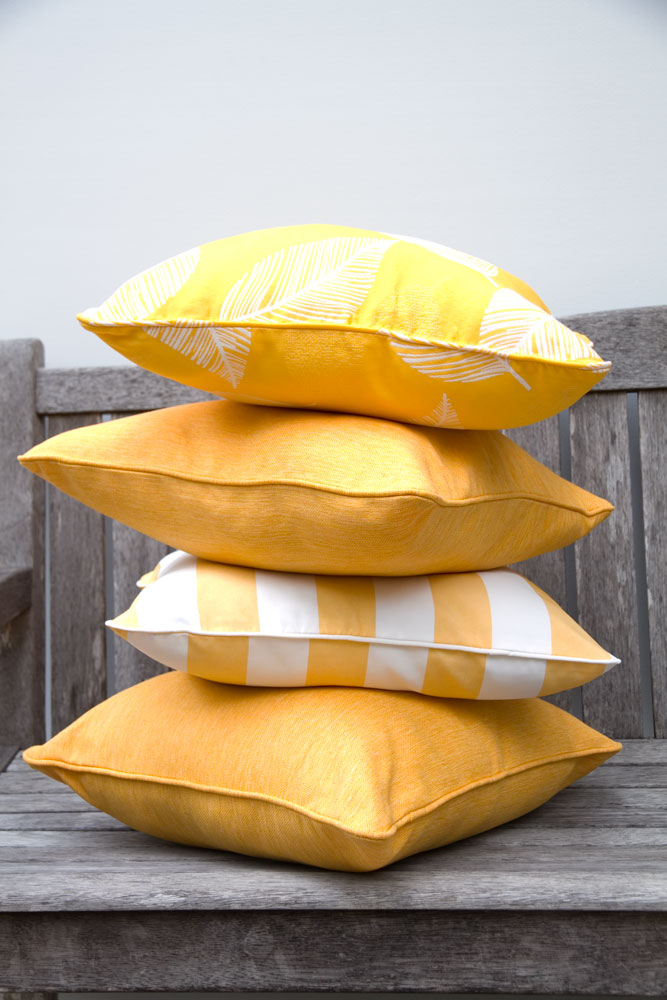 Yellow-stack-on-bench